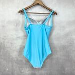 Romenza Targo Womens One Piece Swimsuit Size 8 Twist Striped Beachy Summer Photo 3