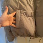 H&M NWT  Cropped Puffer Jacket in Light Green Size S Photo 2