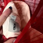 ASOS  Red Mesh Sweetheart Neckline Mini Flutter Dress 2 Photo 2