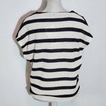 ZARA Black and Cream Stripe Knit Top NWT Size Small Black Stripe Top Photo 4