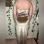 Rokoko Crushed Velvet Champagne Gold Gown Photo 4