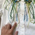 Libertine Beaded Shirt embellished floral button up womens White small Photo 5