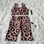 Catherine Malandrino  Biker Shorts & Sports 2 piece set rose Cheetah Medium Photo 2