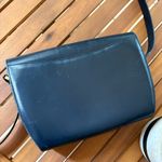 Salvatore Ferragamo  Gancini Shoulder Bag Leather navy blue vintage Photo 5