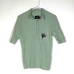 The Kooples NEW  Collared Half Button Short Sleeve Sweater Size 1 Photo 0