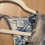 Alberto Makali Embellished Scoop Neck Top with Rhinestones and Chains M Photo 1