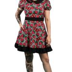 Hello Kitty  x Smak Parlour Rare  Limited Edition Mini Strawberry Floral Dress L Photo 15