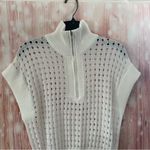 Grace Karin  White Hollow Out Cap Sleeve Lightweight Sweater Photo 3
