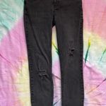 Free People 👖2/$30 | Black Distressed Skinny Jeans | Size 26 Photo 2