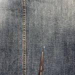 EXPRESS Y2K Low Rise Jean Skirt Size 5/6 Faded Denim Knee Length Bareback USA Photo 7