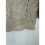 Eileen Fisher  Tan Linen Open Front Cardigan Jacket Textured Women Medium Petite Photo 5
