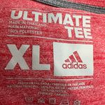 Adidas  Ultimate Ladies Red V-Neck Athletic T-Shirt Photo 3