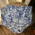 Blue Graphic Tube Corset Top (S) Photo 0