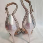 Lauren Lorraine Heels size 6 Silver Embellished Formal Ankle Strap S37 Photo 6