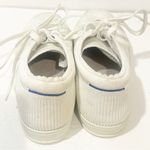Rothy's Size 8 The Lace Up Bright White Low Top Sneakers Women's Textile FLAWED Photo 5