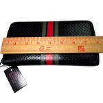 Haute Shore Neoprene Crossbody Bag & Matching Wallet Set – Red/Olive Stripe NWT Black Photo 6