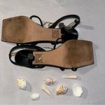 ALOHAS • Leather Straps Chain Black Square Toes Heels Summer Spain Sz 39 Size 8 Photo 4