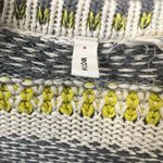 Anthropologie  Moth Women's Open Front Cardigan Sweater Cream Yellow Gray Small Photo 5