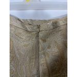 Perceptions Petite Womens Shimmer Paisley Brocade Skirt Suit Jacket Set Gold 10P Photo 8