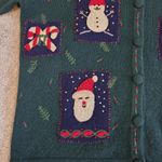 Talbots 100% Lambswool Vintage Christmas Santa Holiday Cardigan Sweater Size M Photo 13