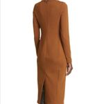 Max Mara Onore Long Sleeve Jersey Midi Dress In Tobacco Photo 2