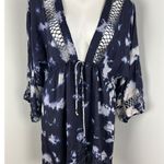 Raviya Blue Tie Dye Beach Swim Cover Up 0X Vacation Resort Bohemian Photo 1