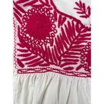 Vintage White & Red Embroidered Peasant Blouse Photo 1