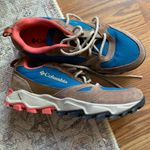Columbia  Hiking Sneaker Boots Women Size 6.5 Brown Blue Pink Shoes Athletic Photo 1