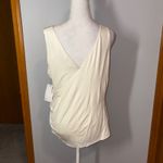Bailey 44 Aphrodite Top Sleeveless V-Neck‎ Ruched Drape Ivory Blouse XL Photo 4