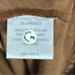 Garnet Hill Iris Knit Midi Dress Exposed Zip Front Smocked Brown Sleeveless XL Photo 7