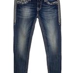 Rock Revival Jeans Women's Embellished Pockets Dark Wash Denim Skinny Jeans Photo 0