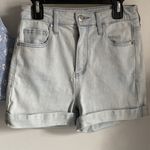 Guess Women’s Blue Lightwash Denim Rolled Cuff 90s Denim Jean Shorts Photo 1