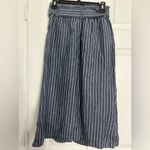 Christian Sirianio Christian Siriano Navy Striped A-Line Skirt Photo 5