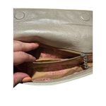 Juicy Couture Vintage Y2K 90s Baguette Mini Leather Shoulder Bag Purse Cream Photo 8