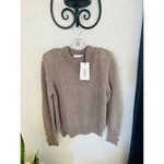 Ba&sh Keane Lace-Up Cuff Wool & Cotton Sweater, Tan, Size Small, DESIGNER, NWT Photo 14