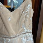 Lulus  Twirl the Night Away Embroidered Lace Mini Skater Dress Cream Size Medium Photo 7