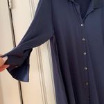 H by Halston  petit large navy high low dress Photo 2