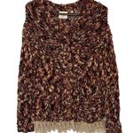 Anthropologie HWR  Sweater Sz Medium Multicolor Wool Blend Chunky Knit Cardigan Photo 1