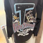 Vintage 1996 Warner Bros Tune Squad Space Jam Crewneck Sweatshirt Black Oversize Size XL Photo 4