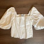 Antonio Melani White Puff Sleeve Crop Top Photo 0