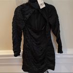 ZARA Limited Edition Black Satin Bodycon Dress Photo 9