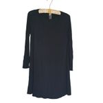 Go Couture  Long Sleeve Trapeze Swing Dress Small Black Minimal Quiet Luxury Photo 1