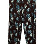 Chico's Travelers Womens Pants Size XLP Or 3P Pull On Wide Leg Liquid Knit Floral Photo 0