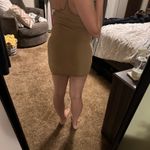 Brown one shoulder body con dress Size M Photo 2