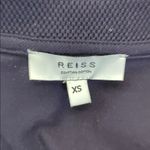 Reiss  Navy 100% Cotton Quarter Zip Long Sleeve Pique Size Extra Small Polo Top. Photo 4