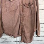 SO  Brown Button Down Shirt Classic Style Lightweight Sweater Collared SZ S Photo 3