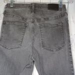 Madewell  9” Mid-Rise Skinny Distressed Black Denim Jeans Raw Hem Womens 30 Photo 9