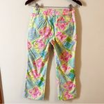 Lilly Pulitzer Vintage  Floral Patchwork Bootcut Pants Ankle Fit Size 0 Cotton Photo 4