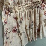 Love Shack Fancy Women’s Pastel Pink Silk Floral Popover Mini Dress in Duchess Photo 5