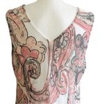 Bobbie Bee Midi Dress Pastel Floral Paisley Drape Neck Sleeveless Dress Size 14 Photo 5
